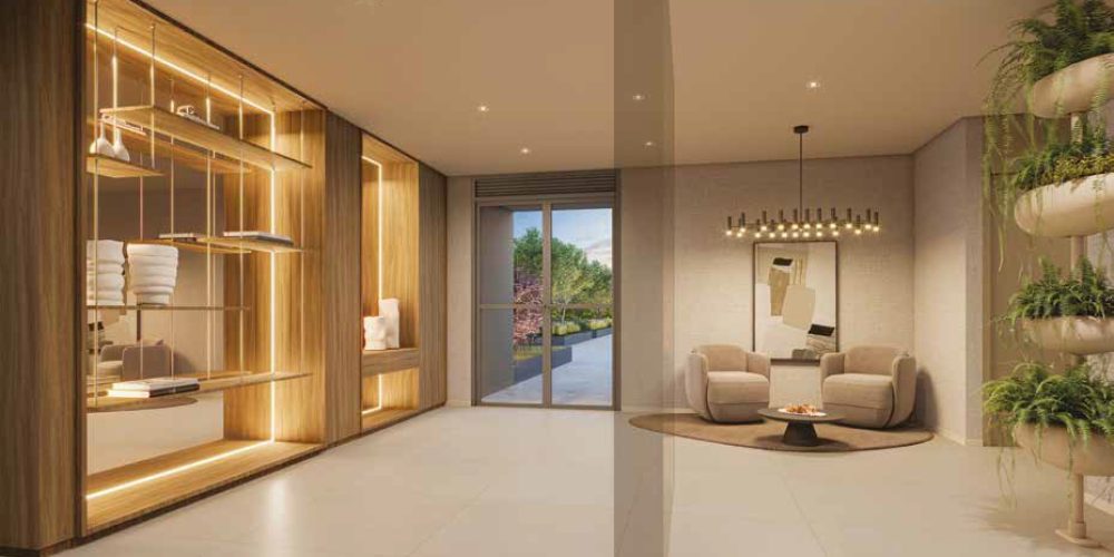 Perspectiva do Lobby de entrada