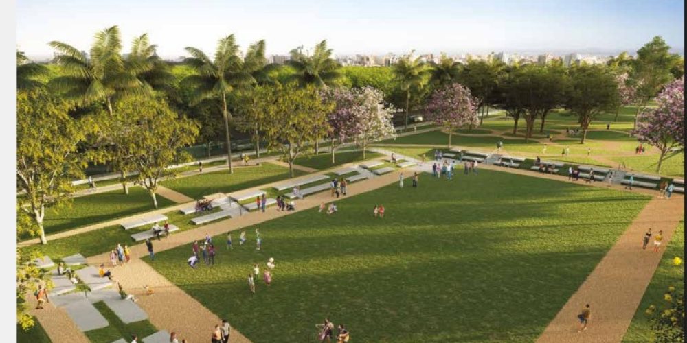 Perspectiva do futuro parque linear da Mooca