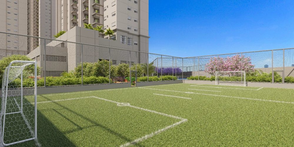 Quadra de futebol gramado